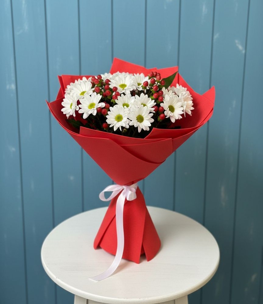 Букет цветов из: Хризантемы в Верхней Максаковке