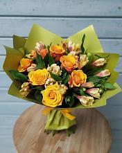 Букет цветов из:  Альстромерии и Розы в Верхней Максаковке