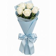 Букет 5 Белых роз Проуд #REPLACE_PRED# Верхней Максаковке