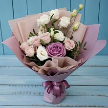 Букет цветов из:  Розы и Лизиантусы в Верхней Максаковке