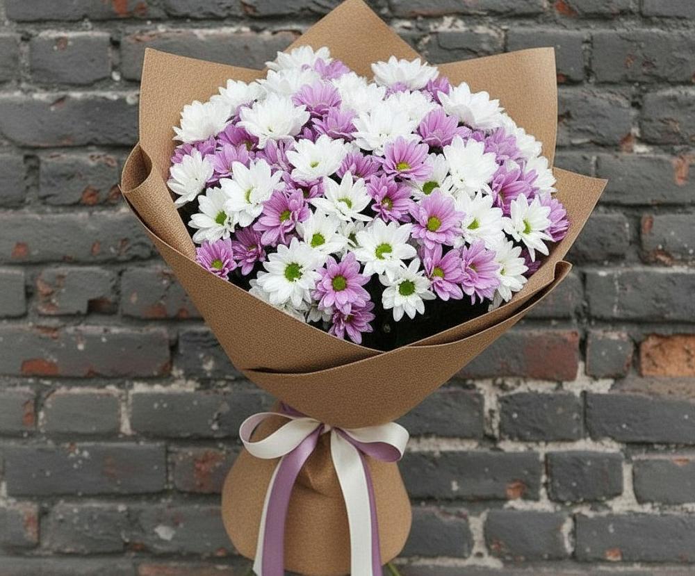 Букет цветов из: Хризантемы в Верхней Максаковке