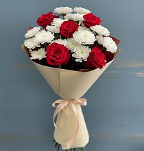 Букет цветов из:  Розы и Хризантемы в Верхней Максаковке