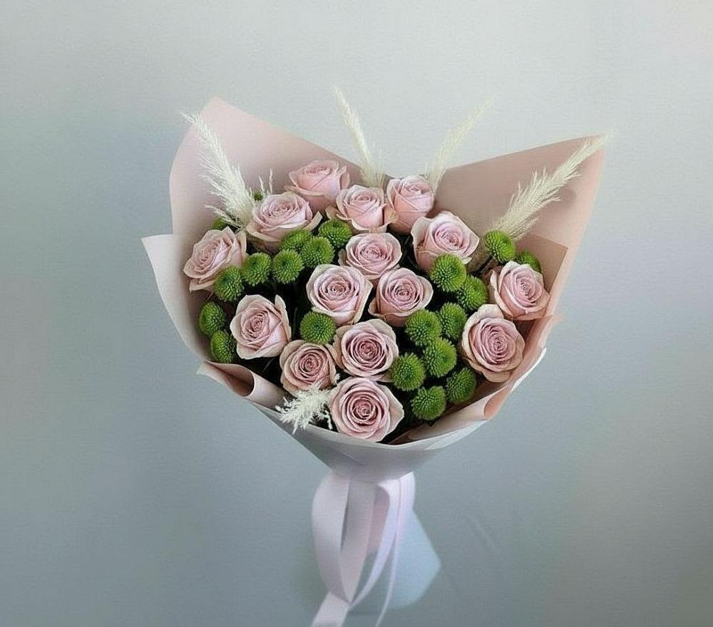 Букет цветов из: Розы и Хризантемы в Верхней Максаковке