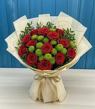 Букет цветов из:  Розы и Хризантемы в Верхней Максаковке