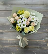 Букет цветов из:  Альстромерии, Розы и Хризантемы в Верхней Максаковке