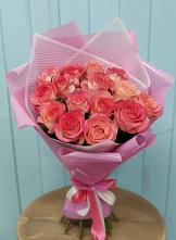 Букет 15 Розовых роз Равель #REPLACE_PRED# Верхней Максаковке